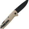 SOG Adventurer Lockback Drop Point FDE/Black