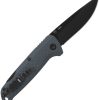 SOG Adventurer Lockback Drop Point Gray/Black
