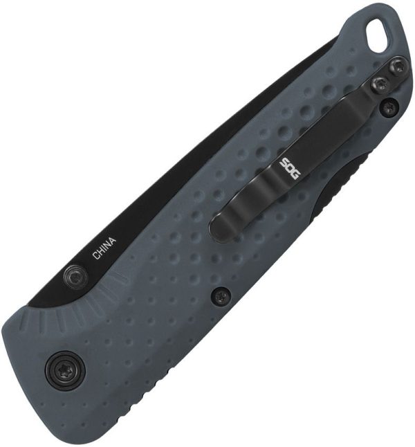 SOG Adventurer Lockback Drop Point Gray/Black