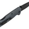 SOG Adventurer Lockback Drop Point Gray/Black