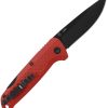 SOG Adventurer Lockback Drop Point Red/Black