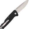 SOG Adventurer Lockback Drop Point Black Satin
