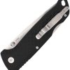 SOG Adventurer Lockback Drop Point Black Satin