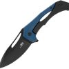 SOG Bulwark Framelock Folding Knife 3" D2 Blue Micarta
