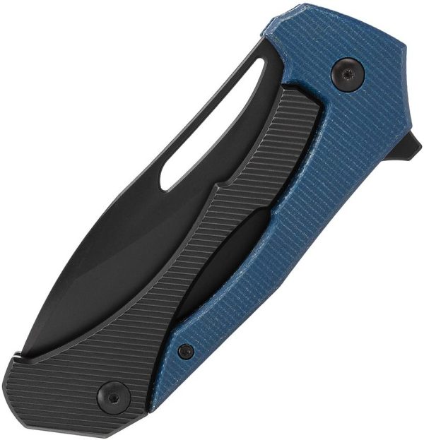 SOG Bulwark Framelock Folding Knife 3" D2 Blue Micarta