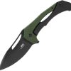 SOG Bulwark Framelock Folding Knife D2 Steel OD Green Micarta