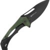 SOG Bulwark Framelock Folding Knife D2 Steel OD Green Micarta