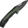 SOG Bulwark Framelock Folding Knife D2 Steel OD Green Micarta