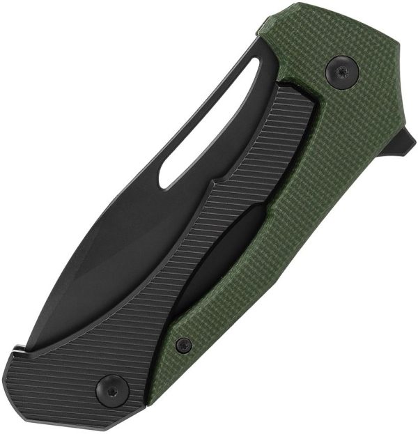 SOG Bulwark Framelock Folding Knife D2 Steel OD Green Micarta