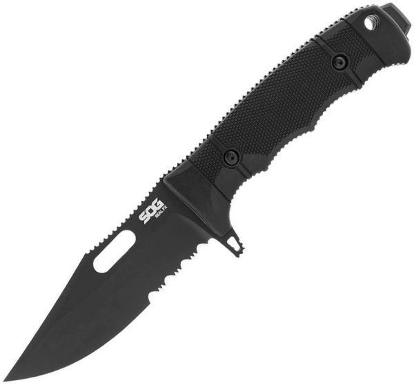 SOG Seal FX Fixed Blade Clip CPM S35VN Partially Serrated