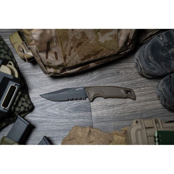 SOG Recondo FX FDE Fixed Blade Knife 440C Serrated Tactical