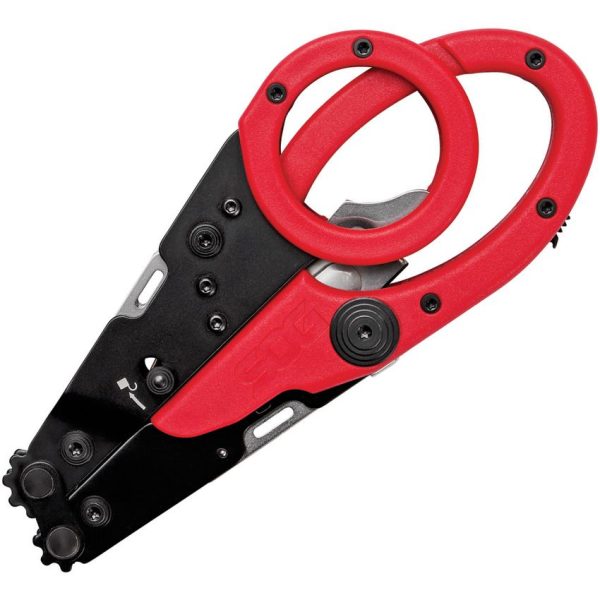 SOG Parashears 11-in-1 Multi Tool Red GRN Handle Folding