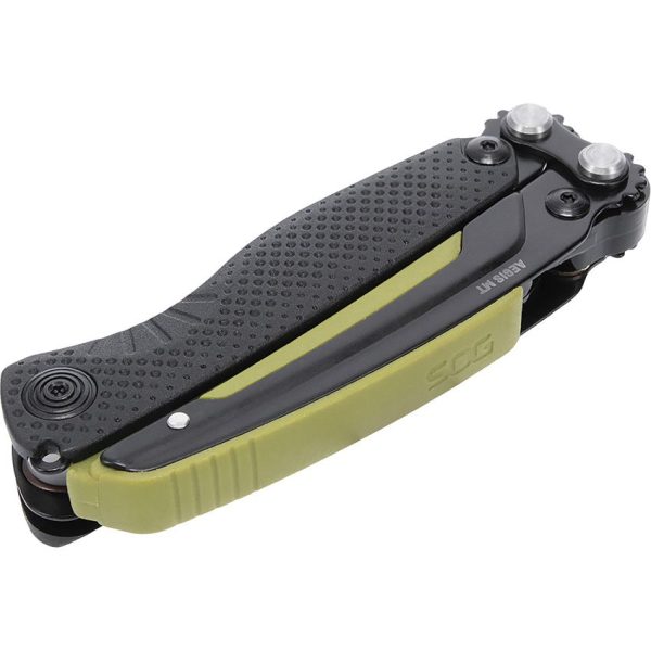 SOG Aegis Multi-Tool Black Moss GRN Handle 5-in-1