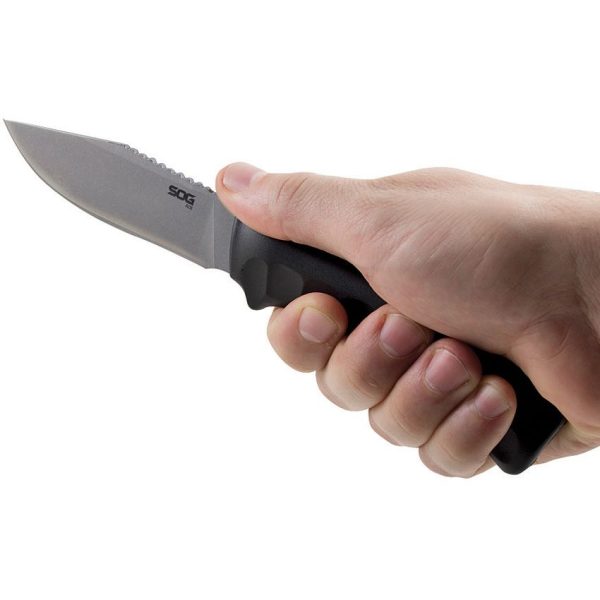 SOG Ace Fixed Blade Stonewash 8Cr13MoV Stainless Steel Knife