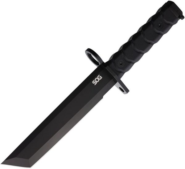 SOG Bar15T Combat Knife Tanto Fixed Blade AUS-8 Black G10