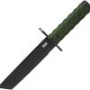 SOG BAR15T Combat Fixed Blade Knife AUS-8 OD Green Tactical