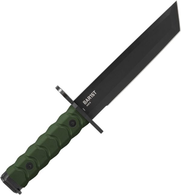 SOG BAR15T Combat Fixed Blade Knife AUS-8 OD Green Tactical