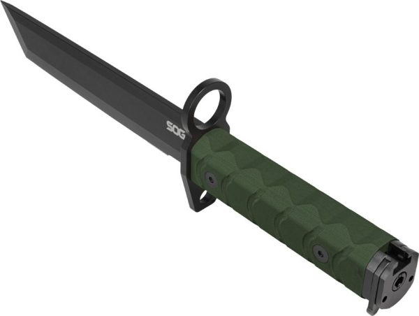 SOG BAR15T Combat Fixed Blade Knife AUS-8 OD Green Tactical