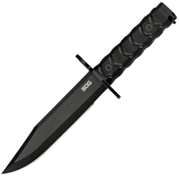 SOG BAR15C Combat Fixed Blade Knife Black AUS-8 Tactical