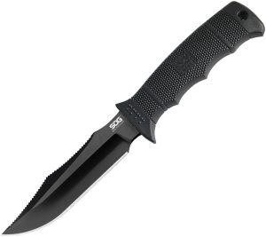 SOG Seal Pup Elite Fixed Blade Knife AUS-8 Black Tactical