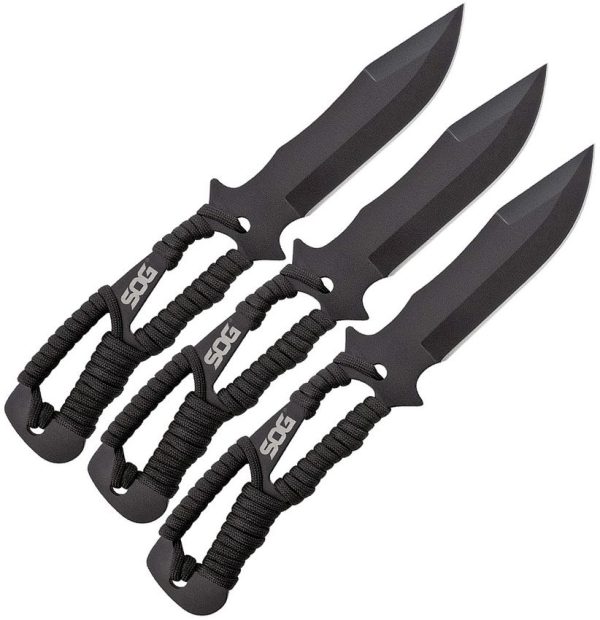 SOG Three Piece Throwing Knife Set 420 Stainless Fixed Blade