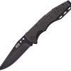 SOG Salute Mini Lockback Folding Knife - Black Oxide