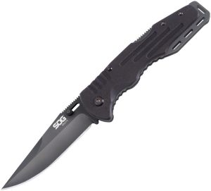 SOG Salute Lockback Black 8Cr13MoV Folding Knife G10