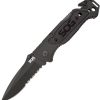 SOG Escape Black Folding Knife 9Cr18MoV Stainless Multi-Tool