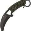 SOG Gambit XL Fixed Blade Karambit 4" AUS-10A Black Kydex