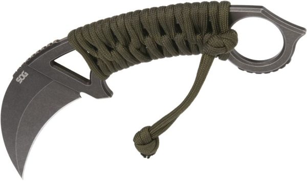 SOG Gambit XL Fixed Blade Karambit 4" AUS-10A Black Kydex