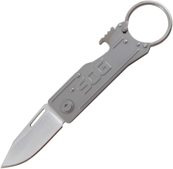 SOG Keytron Satin Multi-Tool Keychain - Stainless