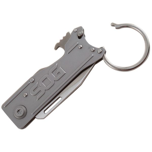 SOG Keytron Satin Multi-Tool Keychain - Stainless
