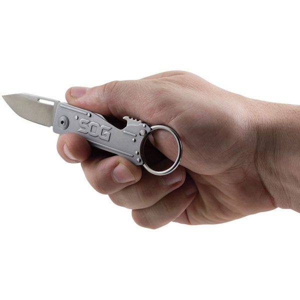 SOG Keytron Satin Multi-Tool Keychain - Stainless