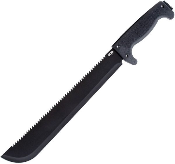 SOG SogFari Machete 18.75 inch - Black Sawback