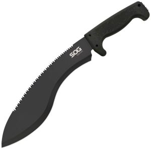 SOG SOGfari Kukri Machete 18" Fixed Blade Black 3Cr13