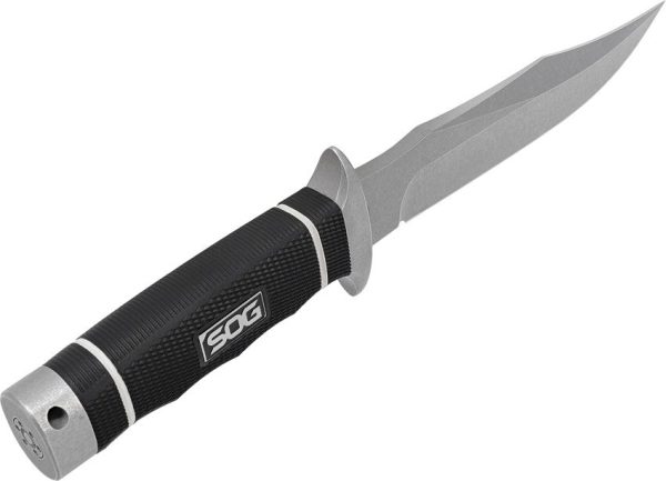 SOG Tech Bowie Stonewash Fixed Blade AUS-8 Tactical Knife
