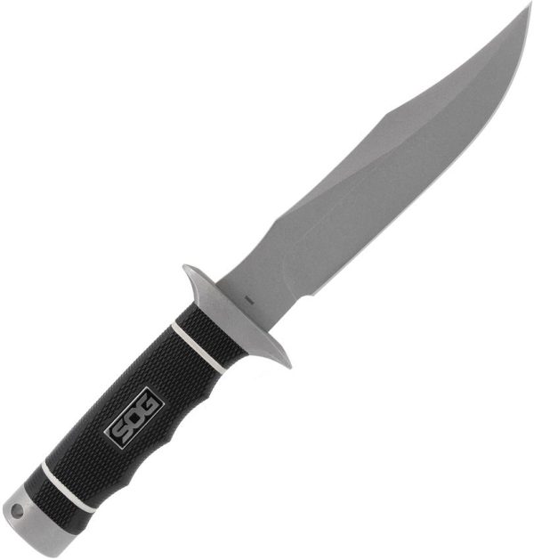 SOG Tech Bowie Stonewash Fixed Blade AUS-8 Tactical Knife