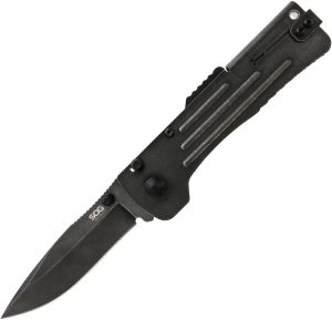 SOG Slim Jim 2.0 Lockback Folding Knife AUS-8 Black Stonewash