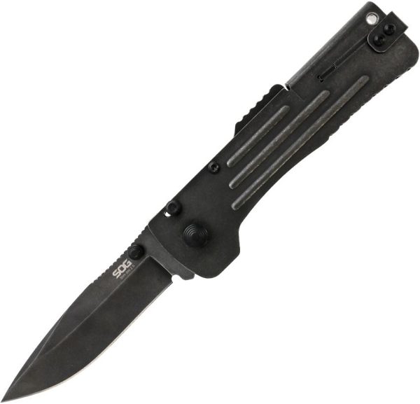 SOG Slim Jim 2.0 Lockback Folding Knife AUS-8 Black Stonewash