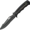SOG Seal Strike Deluxe Fixed Blade Knife AUS-8 Stainless Black