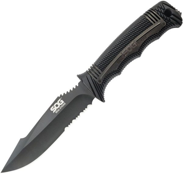 SOG Seal Strike Deluxe Fixed Blade Knife AUS-8 Stainless Black