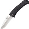 SOG Traction Satin Folding Knife 3.375" 5Cr15MoV Black GRN