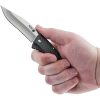 SOG Traction Satin Folding Knife 3.375" 5Cr15MoV Black GRN