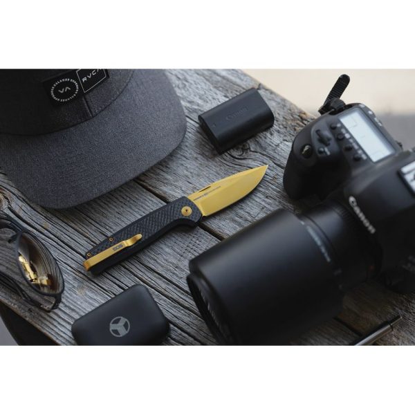SOG Terminus SJ LTE Gold Folding Knife D2 Steel G10 Handle