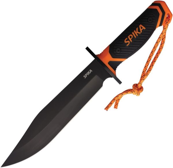 Spika Command Bowie Black 8.5" Fixed Blade Knife 420 Stainless