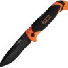 Spika Command Lockback Orange Black Folding Knife