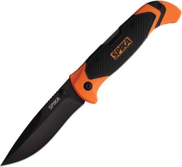 Spika Command Lockback Orange Black Folding Knife