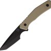 Se7en Plus Strider Fixed Blade 3.5" D2 Tanto FDE G10 Knife