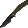 Se7en Plus Strider Fixed Blade OD Green D2 Tanto Knife Sheath
