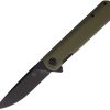 Se7en Plus Hera Linerlock OD Green Folding Knife D2 Steel